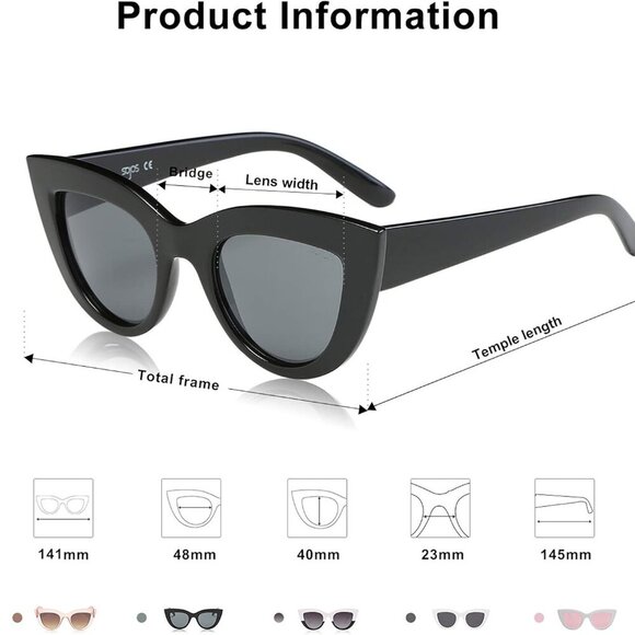 Retro Small Vintage Cat Eye Sunglasses for Women Cute Fashion UV400 Sunnies SJ29 - Picture 5 of 6